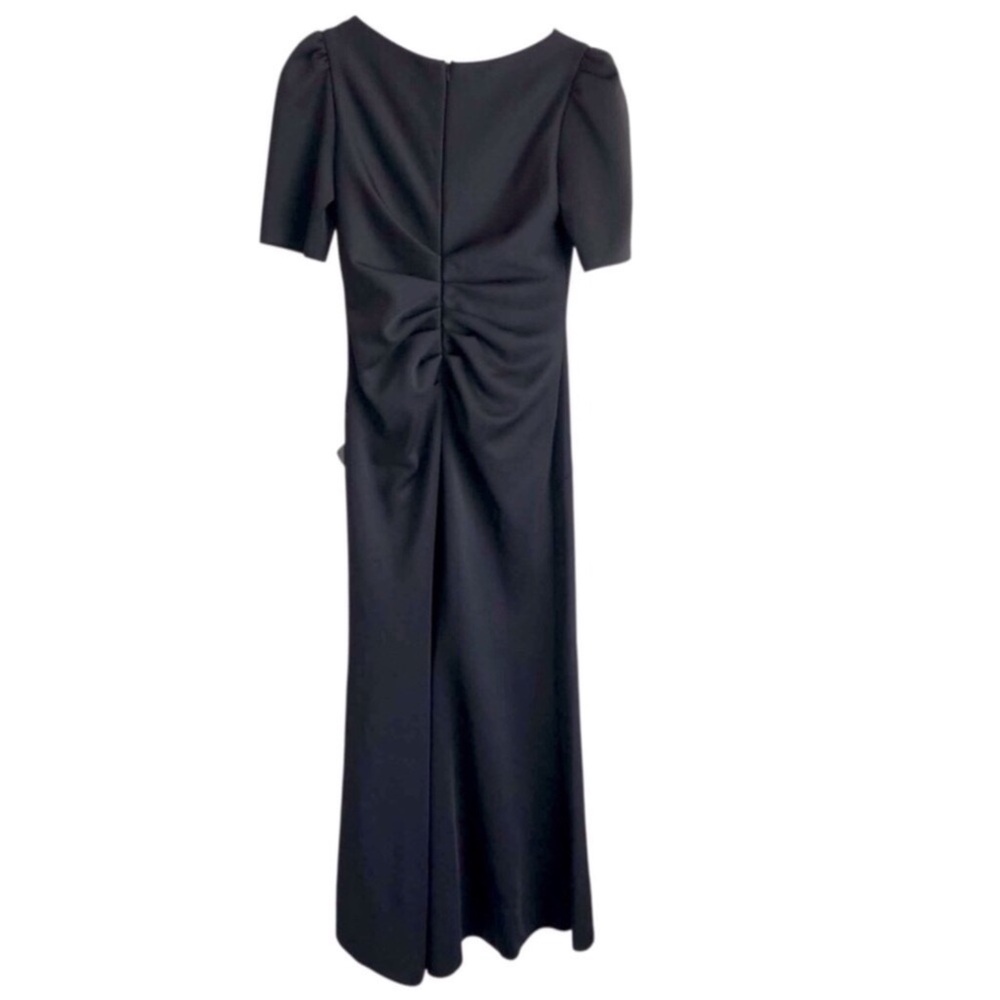 Xscape Ruffle Puff Sleeve Dress - Black NWT - Picture 4 of 7